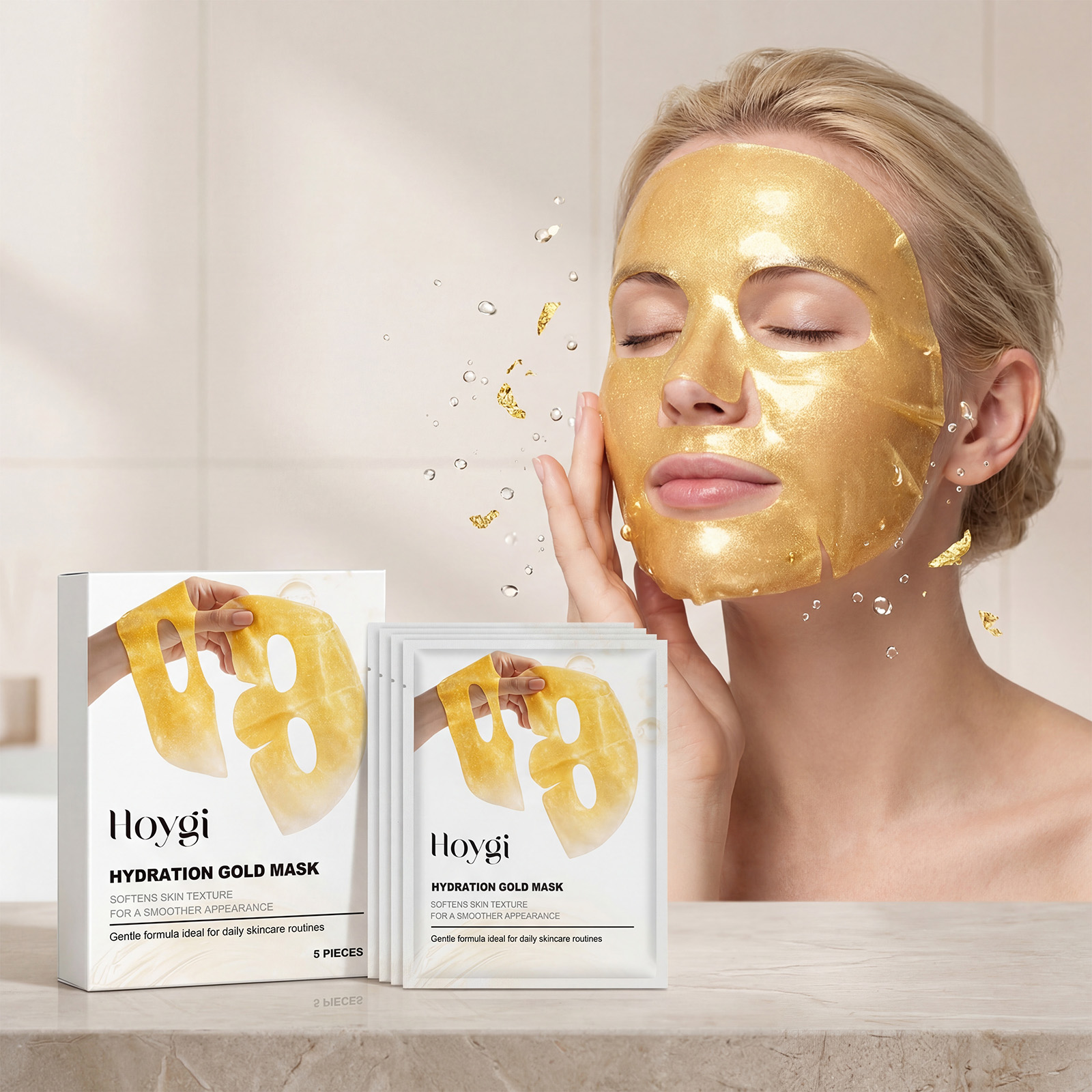 Luxury Skincare Treatments - 24K 골드 페이스 마스크 나이아신아마이드 가수분해