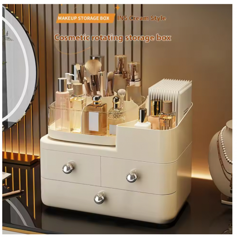 Luxury High End Skincare - 고급 크림 스타일 수납 서랍 데스크탑