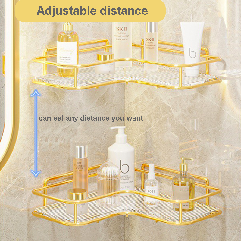 드릴링이없는 고급 아크릴 욕실 선반, 샤워 주방 변기  - Luxury Skincare Accessories 리뷰 및 가격