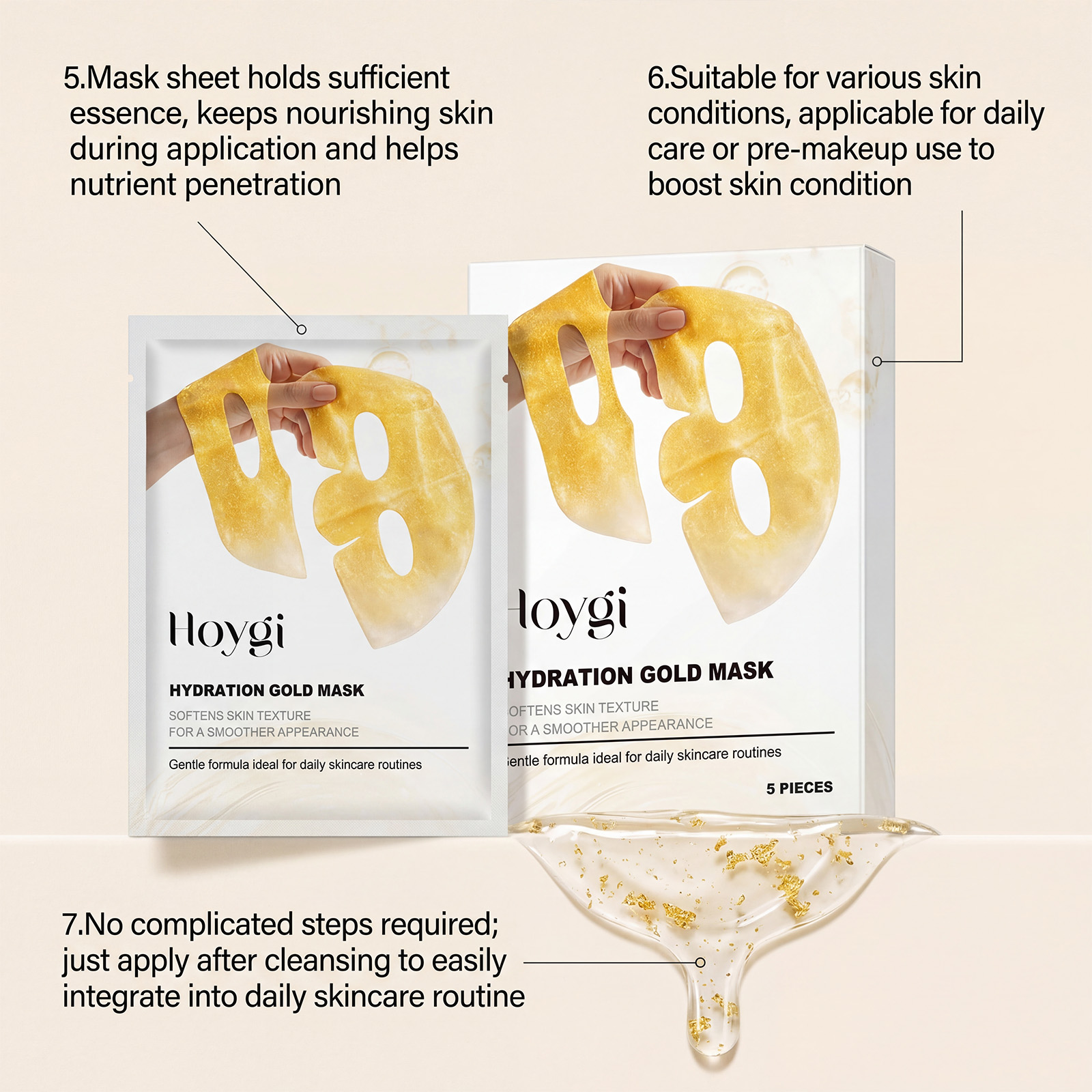 24K 골드 페이스 마스크 나이아신아마이드 가수분해 콜 - Luxury Skincare Treatments 리뷰 및 가격