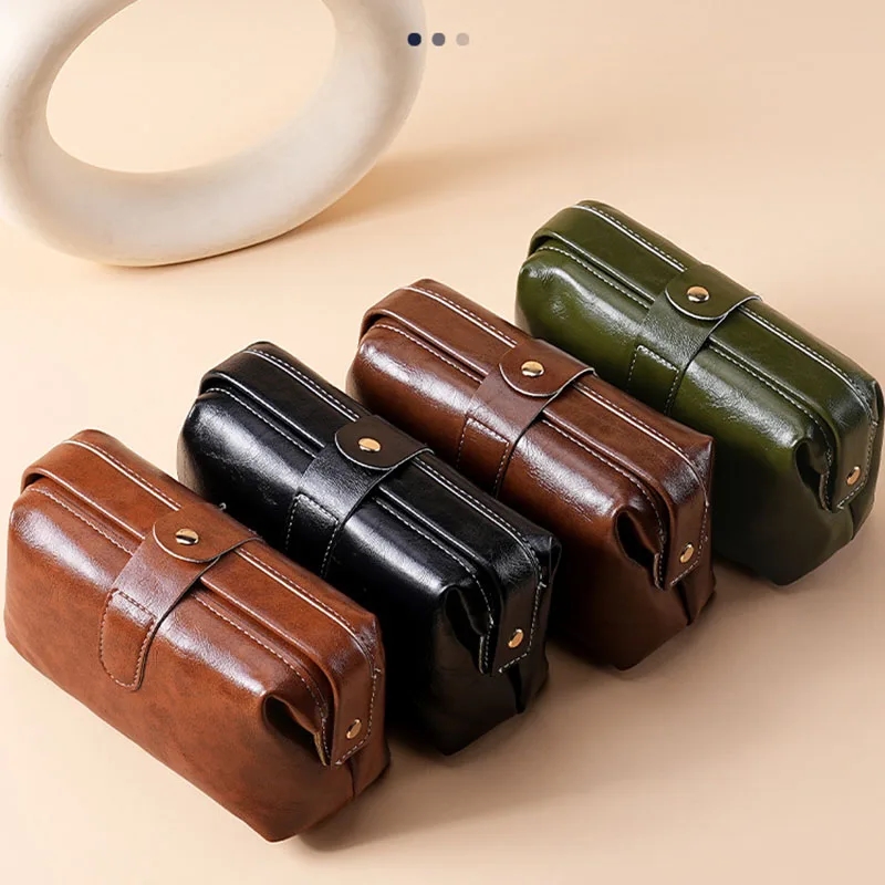 빈티지 PU 가죽 고급 화장품 가방 대용량 메이크업 브 - Luxury Skincare Accessories 리뷰 및 가격