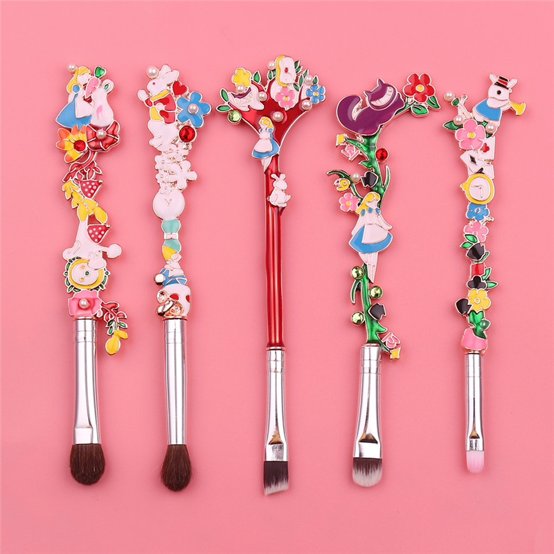 럭셔리 5 개/대 메이크업 브러쉬 세트 이상한 나라의  - Luxury Skincare Accessories 리뷰 및 가격