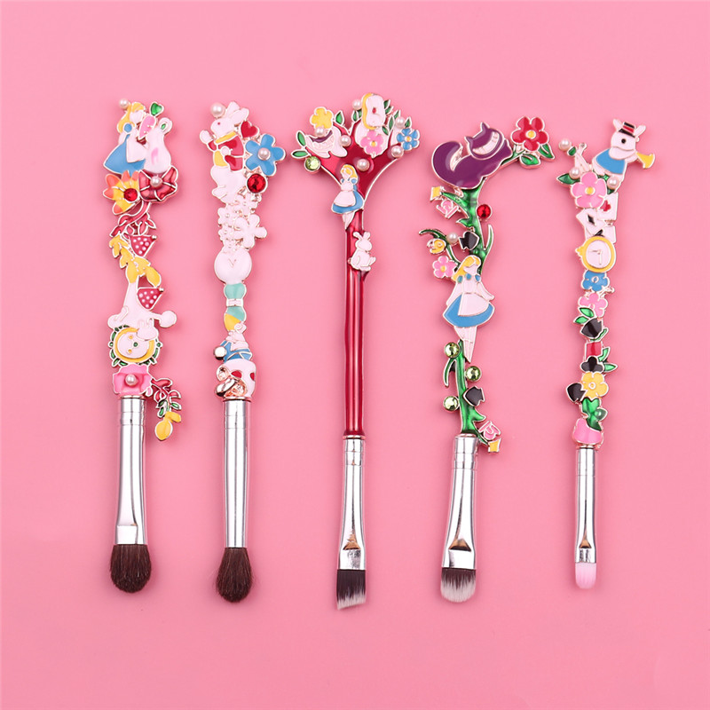 럭셔리 5 개/대 메이크업 브러쉬 세트 이상한 나라의  - Luxury Skincare Accessories 리뷰 및 가격